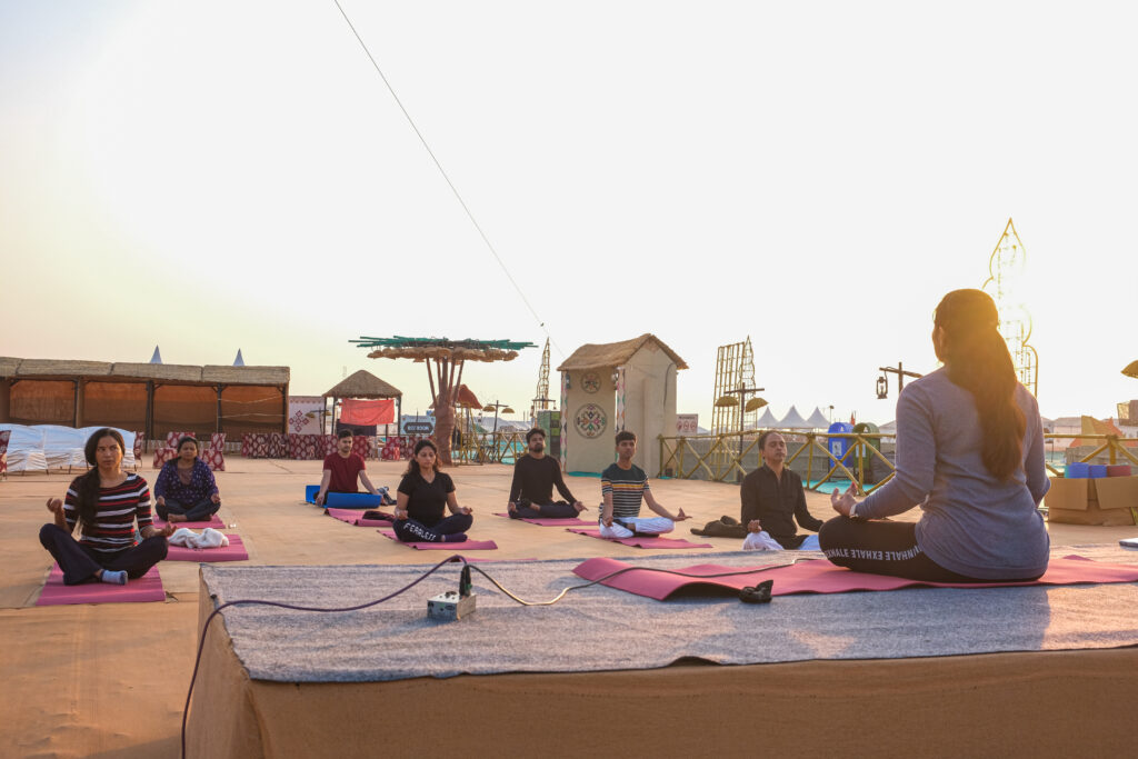 Yoga Session at rann utsav